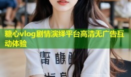 糖心vlog剧情演绎平台高清无广告互动体验