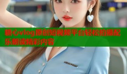 糖心vlog原创短视频平台轻松拍摄配乐朗读精彩内容