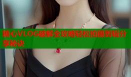糖心VLOG破解全攻略轻松拍摄剪辑分享秘诀