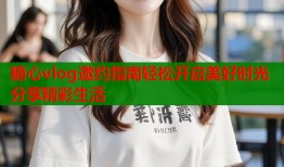 糖心vlog邀约指南轻松开启美好时光分享精彩生活