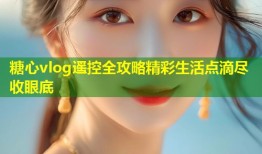 糖心vlog遥控全攻略精彩生活点滴尽收眼底